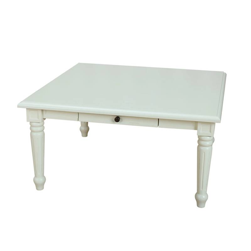ebuy24 Amaretta Couchtisch Antik Weiß Antik Patiniert mit 1 Schublade von ebuy24