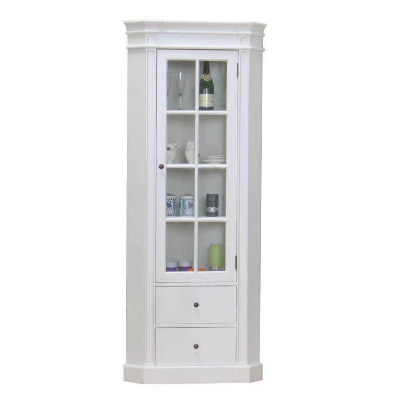 ebuy24 Amaretta Eckschrank Antik Weiß Antik Patiniert von ebuy24
