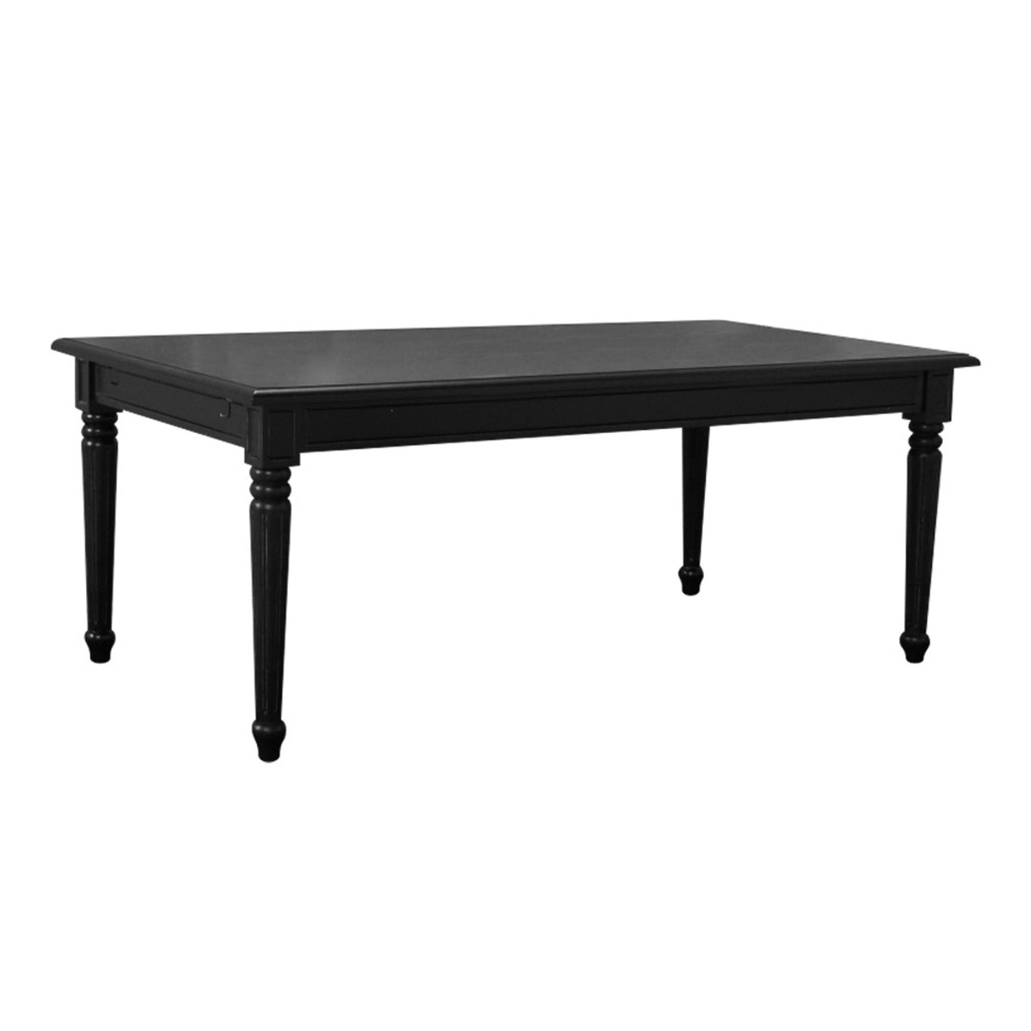 ebuy24 Amaretta Esstisch mit 2 Zusatzplatten Schwarz Antik von ebuy24