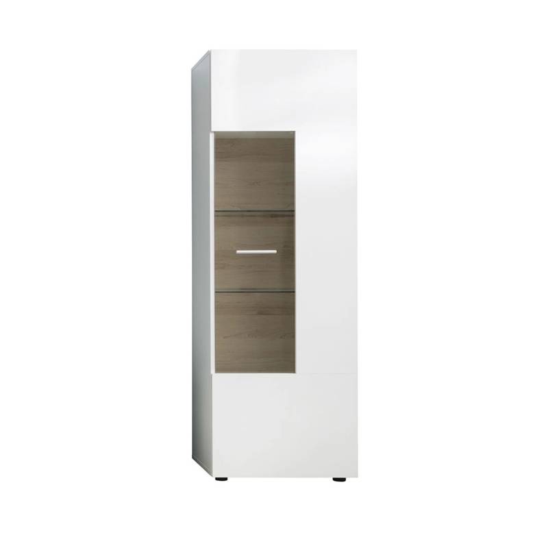 ebuy24 Aras Vitrinenschrank 1 Tür Weiß von ebuy24