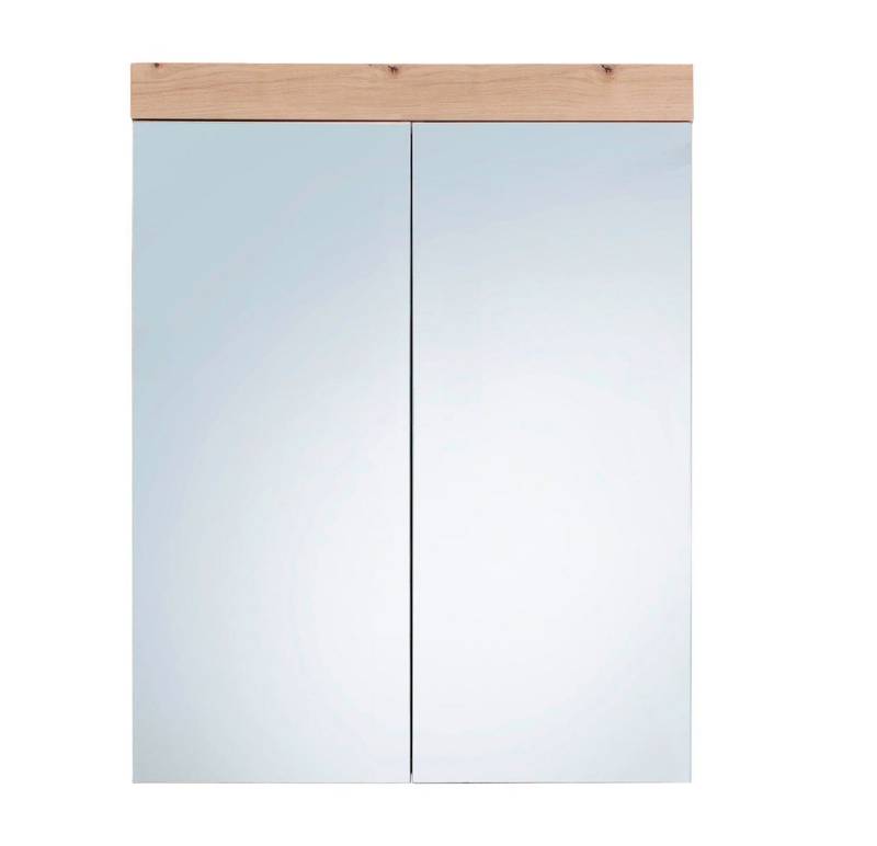 ebuy24 Badezimmerspiegelschrank AmandaMando Bad Spiegelschrank 2 Türen hell Eiche von ebuy24