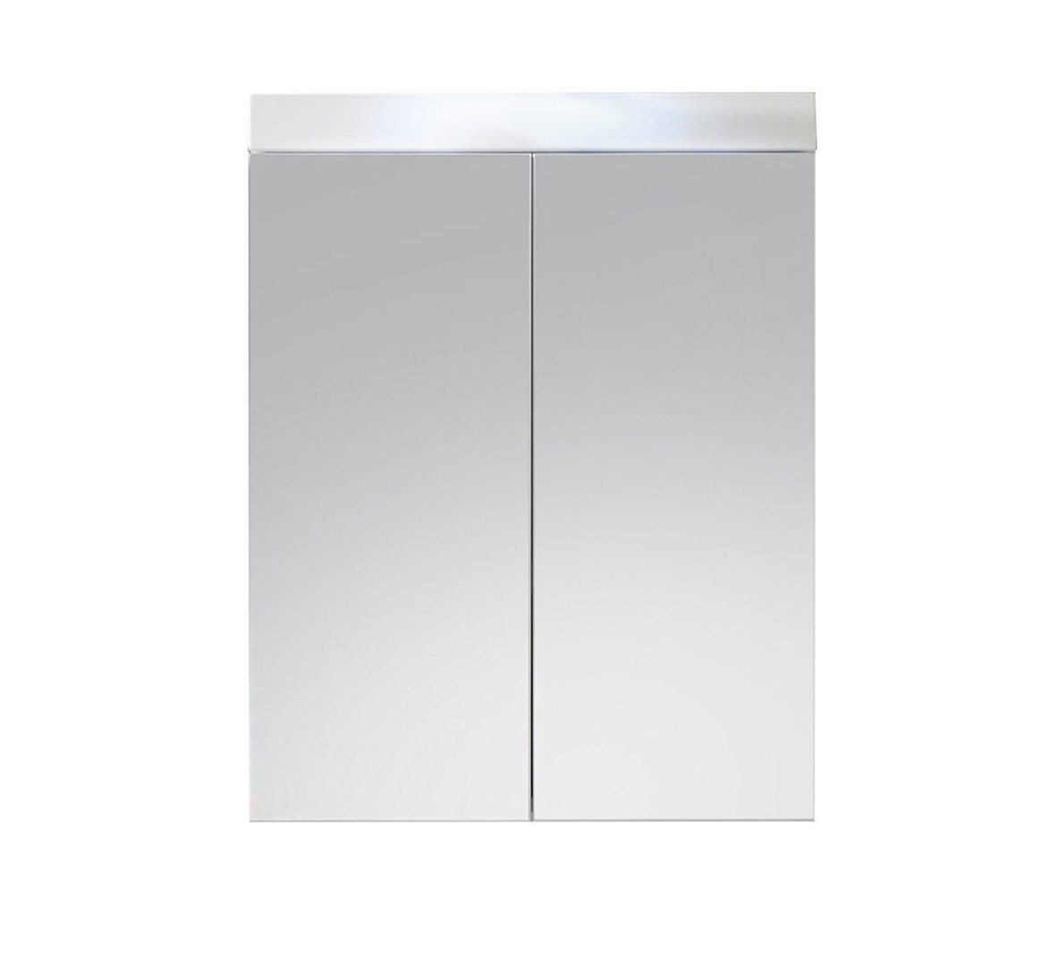 ebuy24 Badezimmer-Set AmandaMando Bad Spiegelschrank 2 Türen weiß, weiß von ebuy24