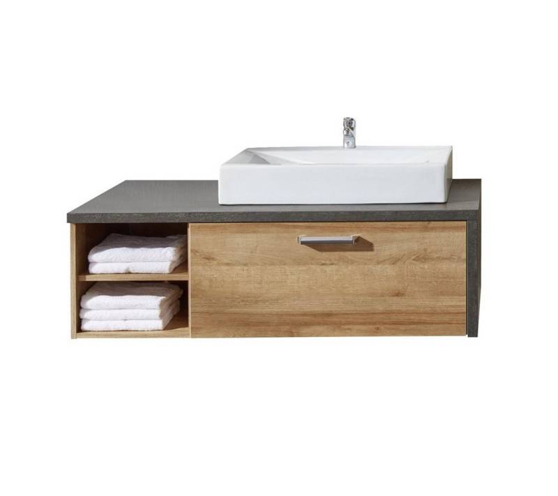 ebuy24 Badezimmer-Set Bay Bad Waschbeckenunterschrank 1 Schublade, 2 off von ebuy24