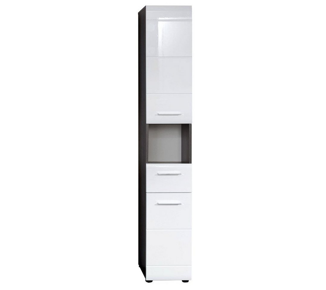 ebuy24 Badezimmer-Set Line Bad Hochschrank 2 Türen, 1 Schublade, 1 offen von ebuy24