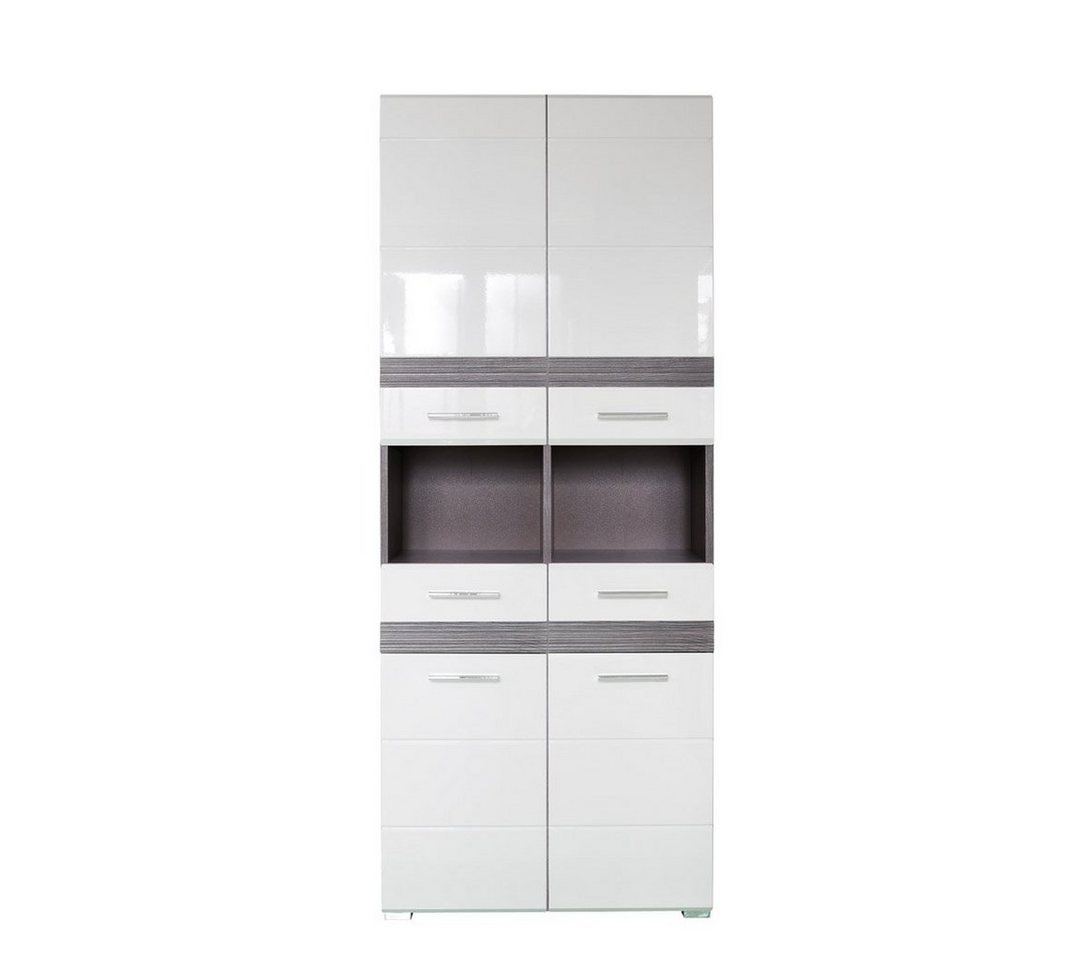 ebuy24 Badezimmer-Set SetOne Bad Hochschrank 4 Türen, 2 Schubladen, 2 Of von ebuy24