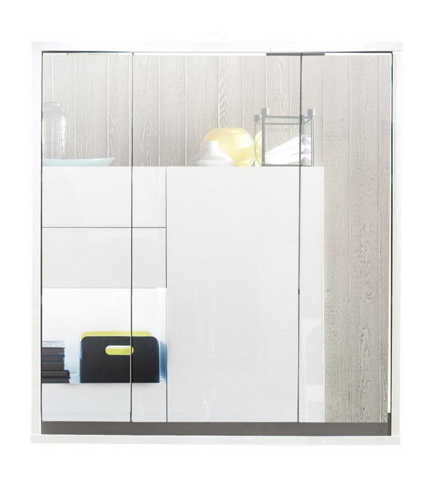 ebuy24 Badezimmer-Set Sol Bad Spiegelschrank 3 Türen ohne Licht weiß, we von ebuy24