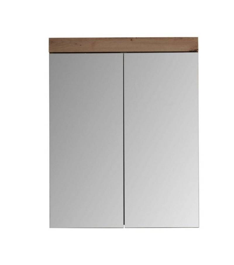 ebuy24 Badezimmerspiegelschrank AmandaMando Bad Spiegelschrank 2 Türen dunkel Eich von ebuy24