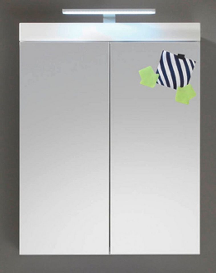 ebuy24 Badezimmerspiegelschrank AmandaMandoBea Spiegelschrank Bad mit Licht, 2 Tür (1-St) von ebuy24