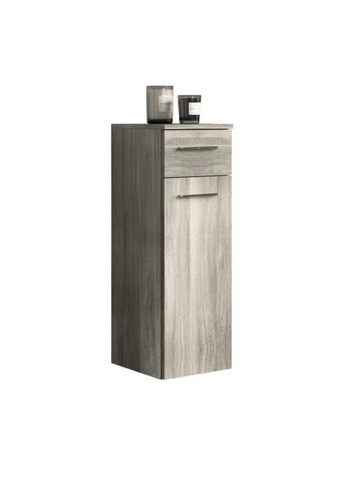 ebuy24 Badezimmerspiegelschrank York Badschrank wandhängend 1 Tür, 1 Schublade rau von ebuy24
