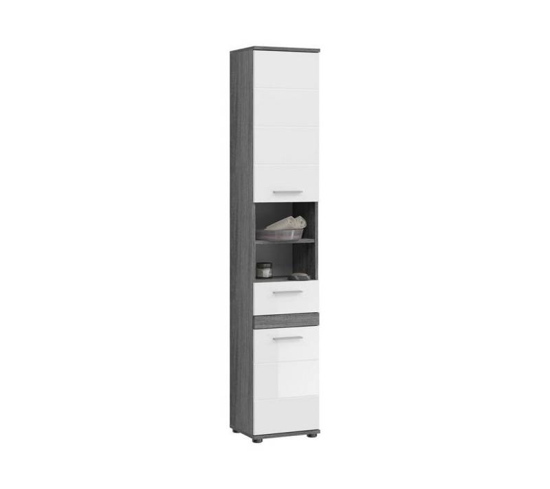 ebuy24 Badmöbel-Set Blake Hochschrank Bad 2 Türen, 1 Schublade, 2 Abla von ebuy24