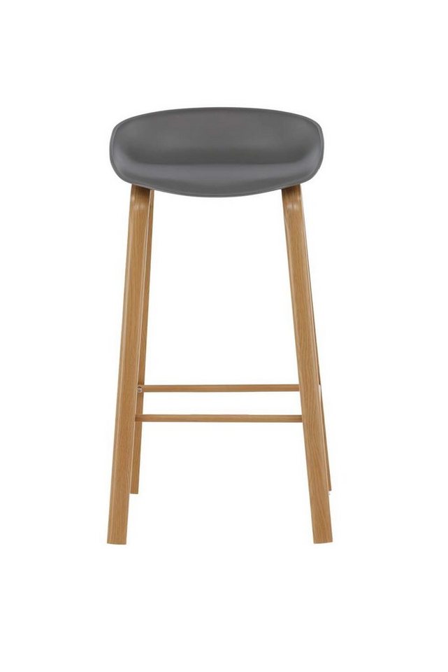 ebuy24 Barhocker 2er Set Decatur Barhocker grau, Eiche dekor. (2 St) von ebuy24
