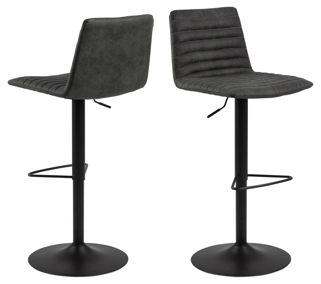 ebuy24 Barhocker 2er Set Kimmy Barhocker grau, schwarz. (2 St) von ebuy24