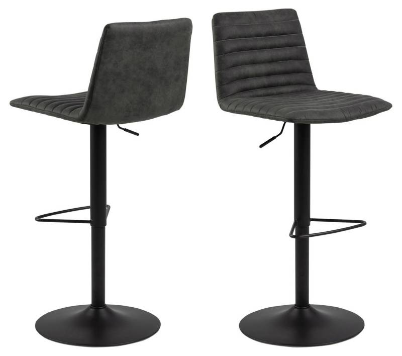 ebuy24 Barhocker 2er Set Kimmy Barhocker grau, schwarz. (2 St) von ebuy24