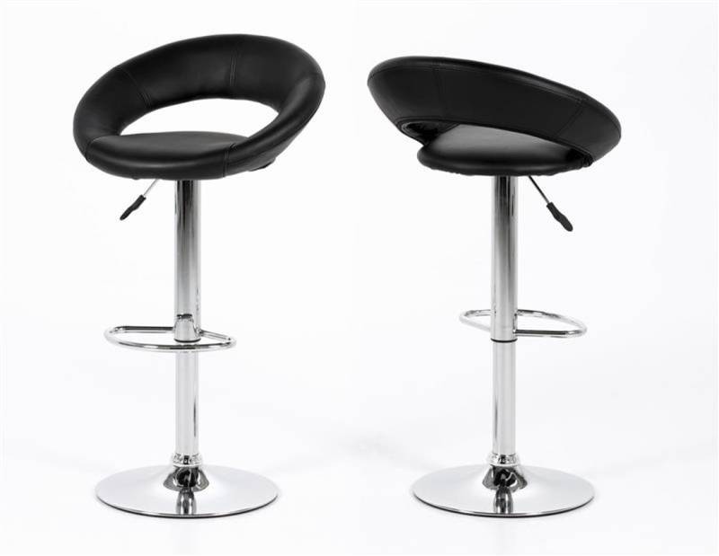 ebuy24 Barhocker 2er Set Plus Barhocker in schwarzen Kunstleder, mi (2 St) von ebuy24