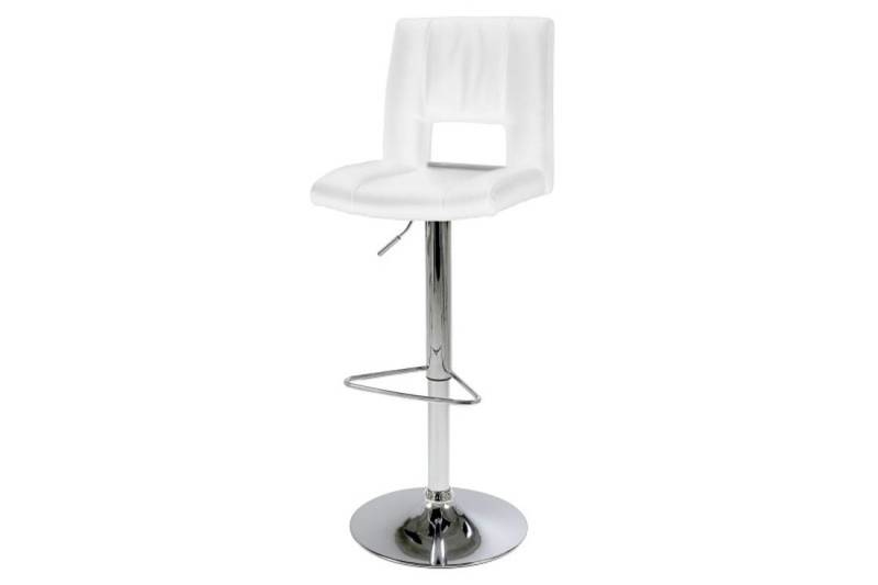 ebuy24 Barhocker 2er Set Syra Barhocker in weißen Kunstleder, mit C (2 St) von ebuy24