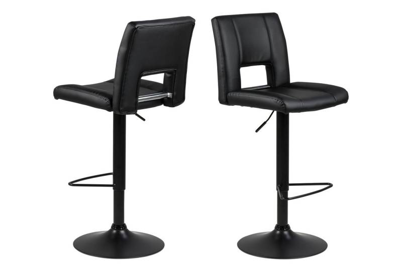 ebuy24 Barhocker 2er Set Sys Barhocker mit Gasdruckfeder in schwarz (2 St) von ebuy24