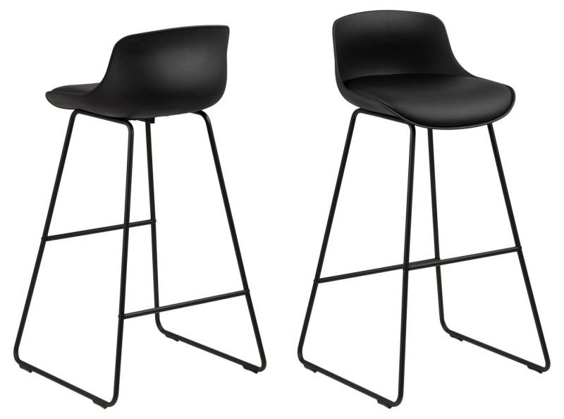 ebuy24 Barhocker 2er Set Time Barhocker schwarz. (2 St) von ebuy24