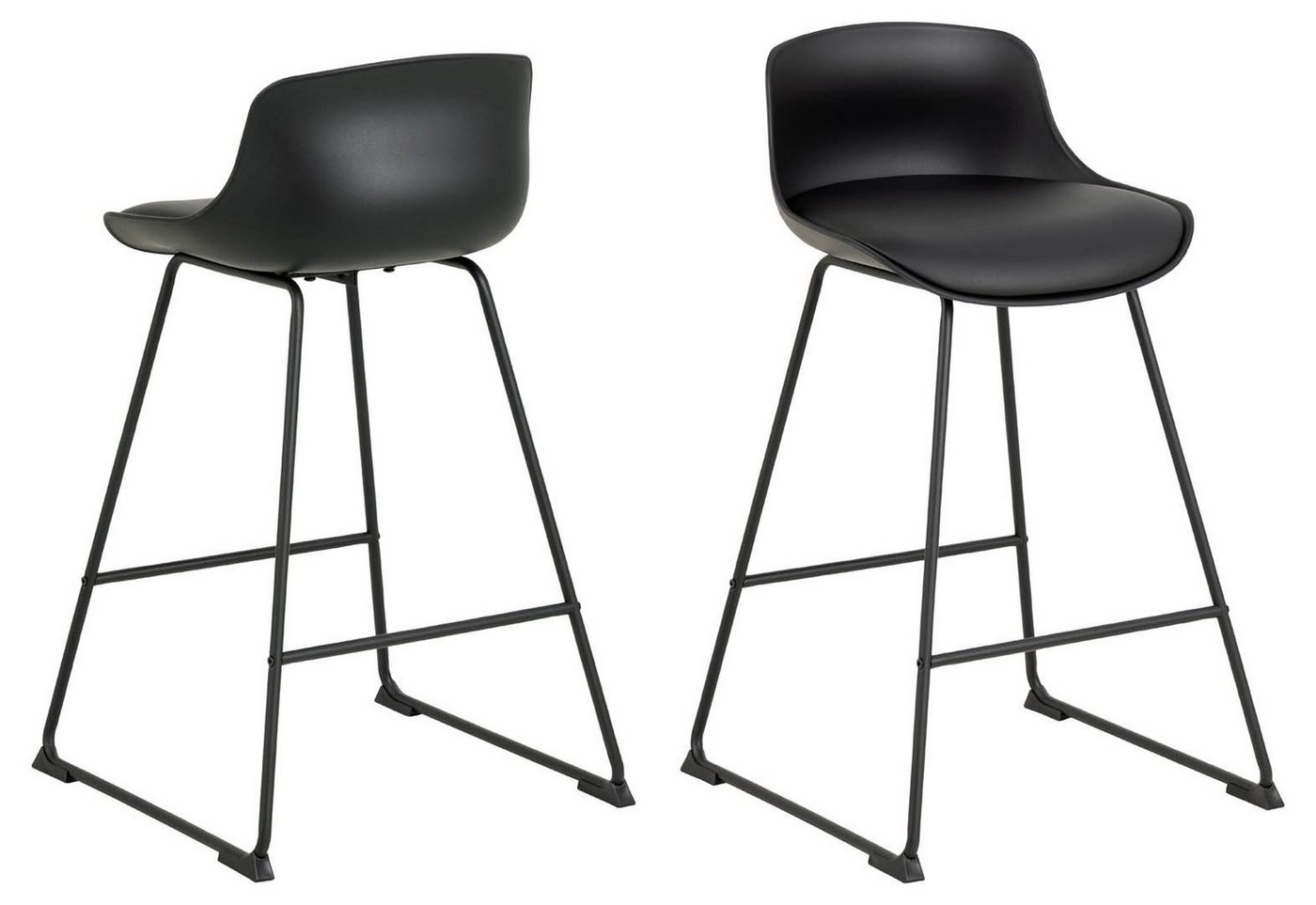ebuy24 Barhocker 2er Set Tina Barhocker PU Kunstleder schwarz. (2 St) von ebuy24