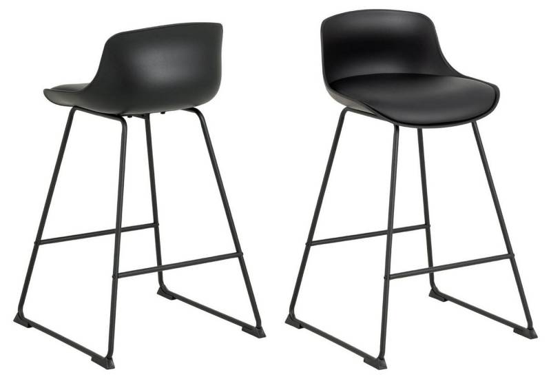 ebuy24 Barhocker 2er Set Tina Barhocker PU Kunstleder schwarz. (2 St) von ebuy24