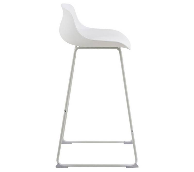 ebuy24 Barhocker 2er Set Tina Barhocker PU Kunstleder weiß. von ebuy24