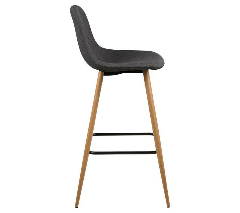 ebuy24 Barhocker 2er Set Wilma Barhocker Stoff grau. von ebuy24