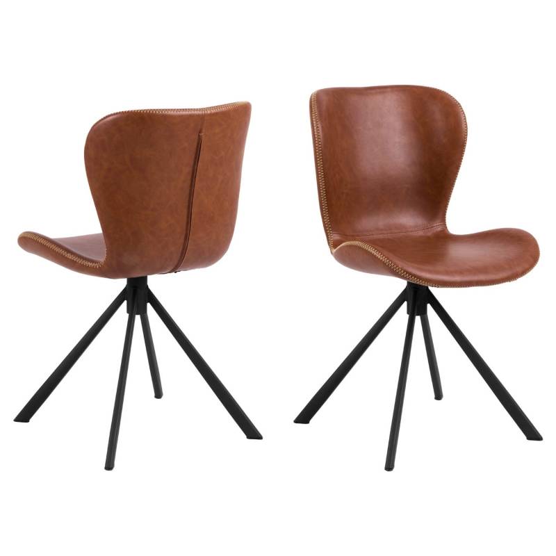 ebuy24 Batilda -A1 Esszimmerstuhl Drehfunktion PU Kunstleder Braun von ebuy24