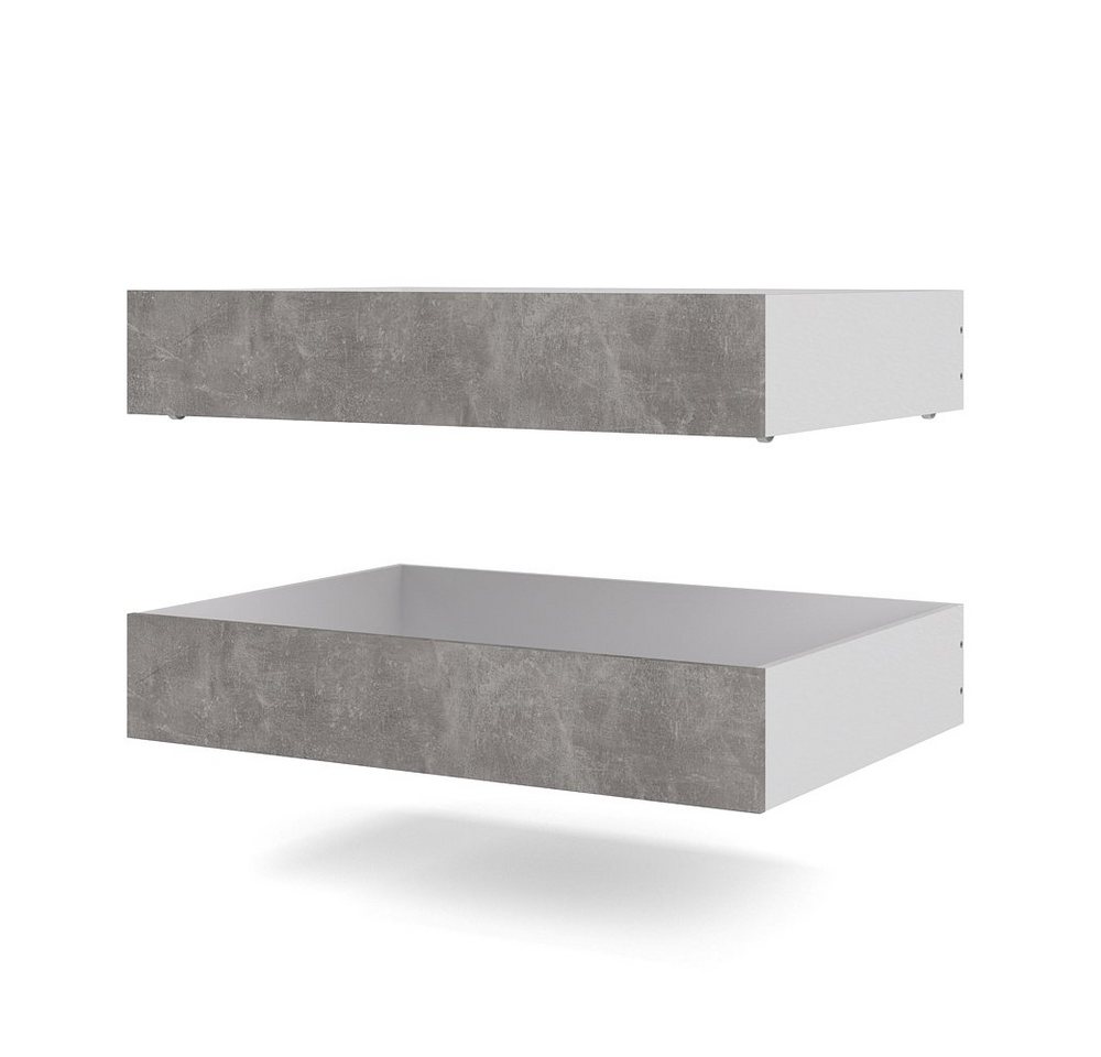 ebuy24 Bett Nada Bett 2 Bettschubladen breite 99 cm, beton dek (1-tlg) von ebuy24