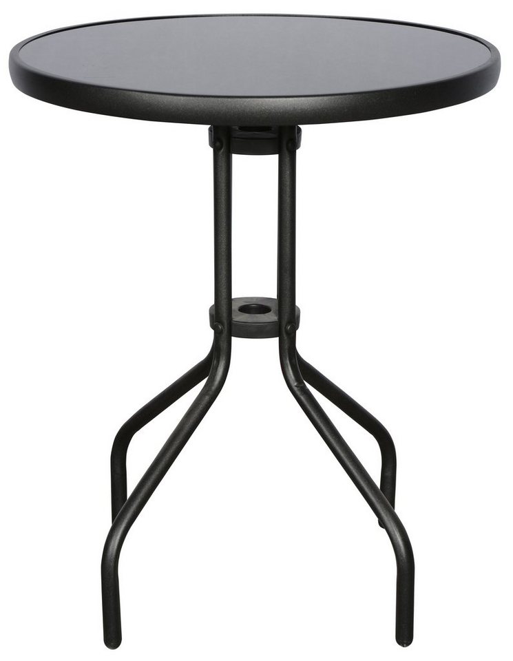 ebuy24 Bistrotisch Aske Bistro und Balkonmöbel Cafetisch, Ø60 cm schw von ebuy24