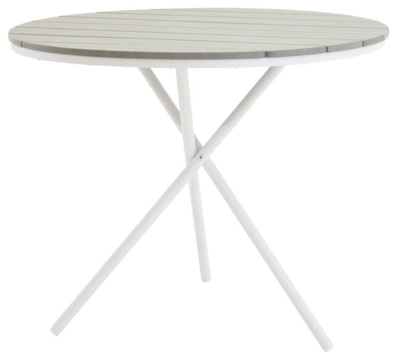 ebuy24 Bistrotisch Parma Cafétisch Ø90cm grau-weiß. (1-St) von ebuy24