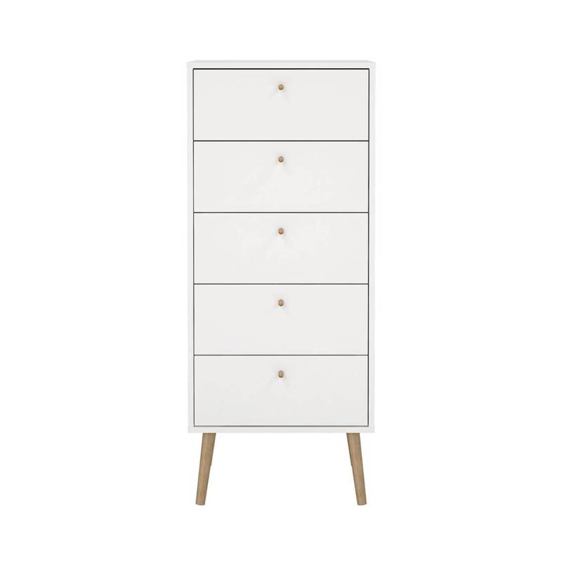 ebuy24 Bodo Kommode 5 Schubladen Weiß von ebuy24