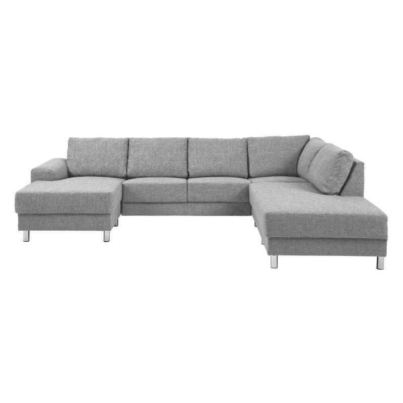 ebuy24 Calverton Eckcouch mit Chaiselong nach rechts in hellgrau von ebuy24