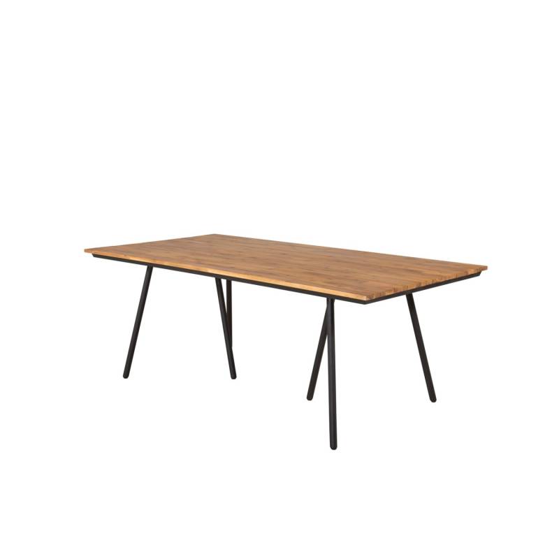 ebuy24 Chan Esstisch Teakoptik Geölt Schwarz von ebuy24
