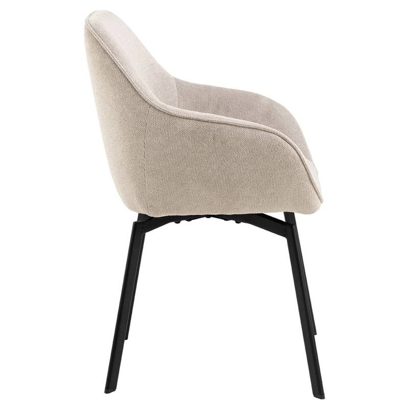 ebuy24 Clara Esszimmerstuhl Mit Armlehnen Stoff Beige von ebuy24