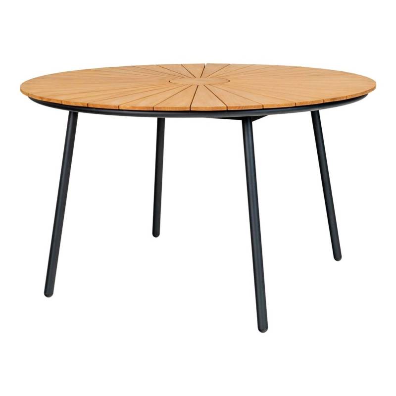 ebuy24 Cleveland Gartentisch Ø130cm Teak Schwarz von ebuy24