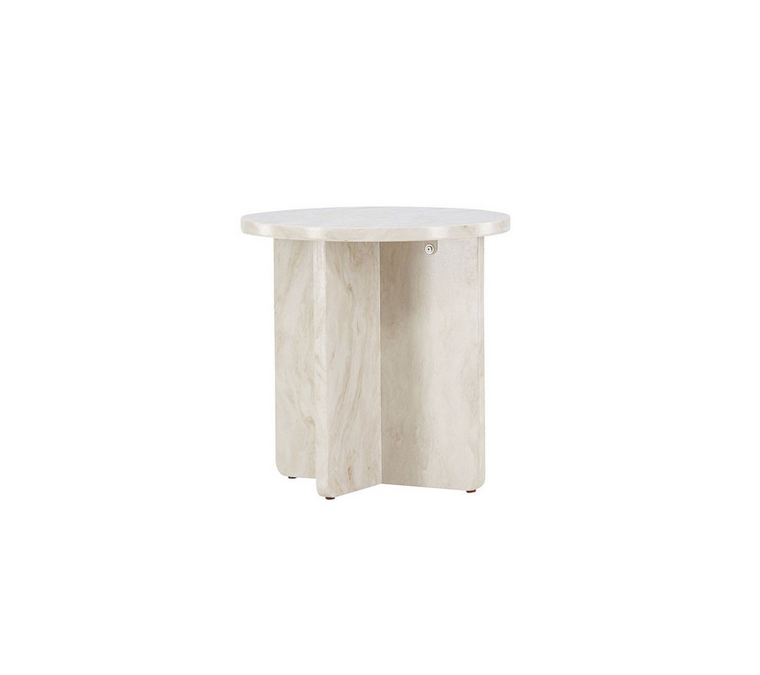 ebuy24 Couchtisch Ålesund Ecktisch Ø50 cm beige. von ebuy24