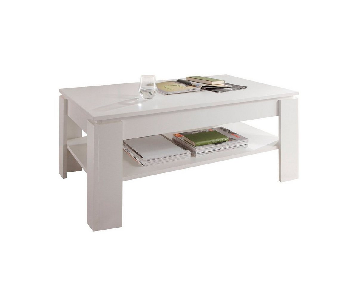 ebuy24 Couchtisch Aboma Couchtisch mit 1 Ablage weiss. von ebuy24