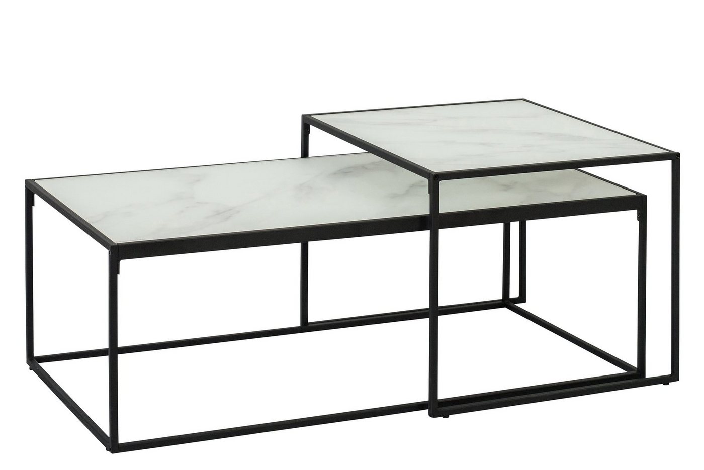ebuy24 Couchtisch Bora Satztische 2 stk. klar Glas mit Marmorprint, (1-St) ebuy24 Couchtisch Bora Satztische 2 stk. klar Glas mit Marmorprint, (1-St) von ebuy24