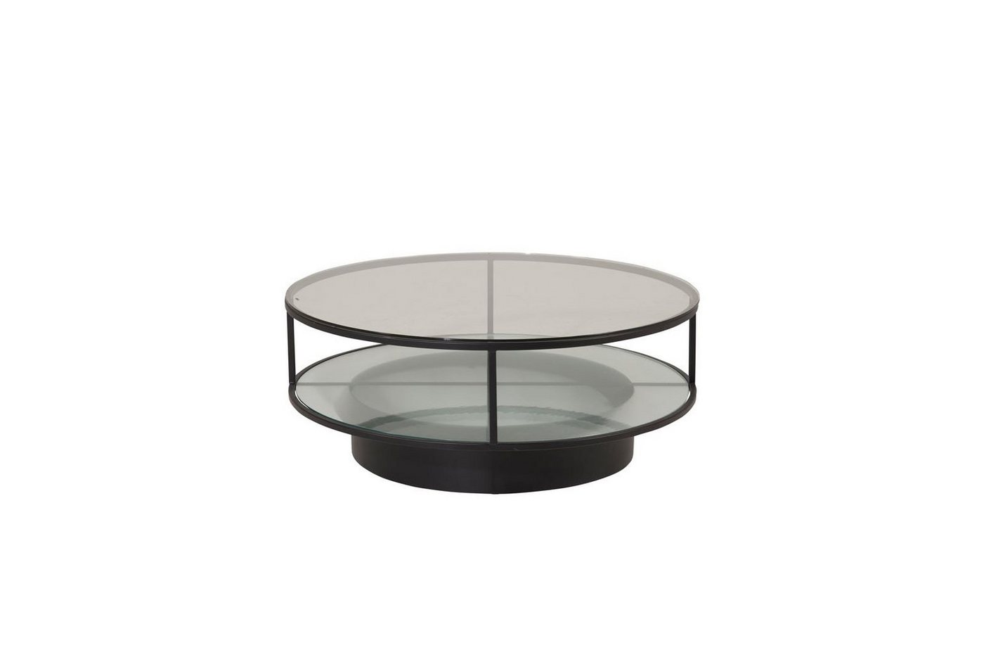ebuy24 Couchtisch Falsterbo Couchtisch mit Ablage Ø100 cm Glas. (1-St) von ebuy24
