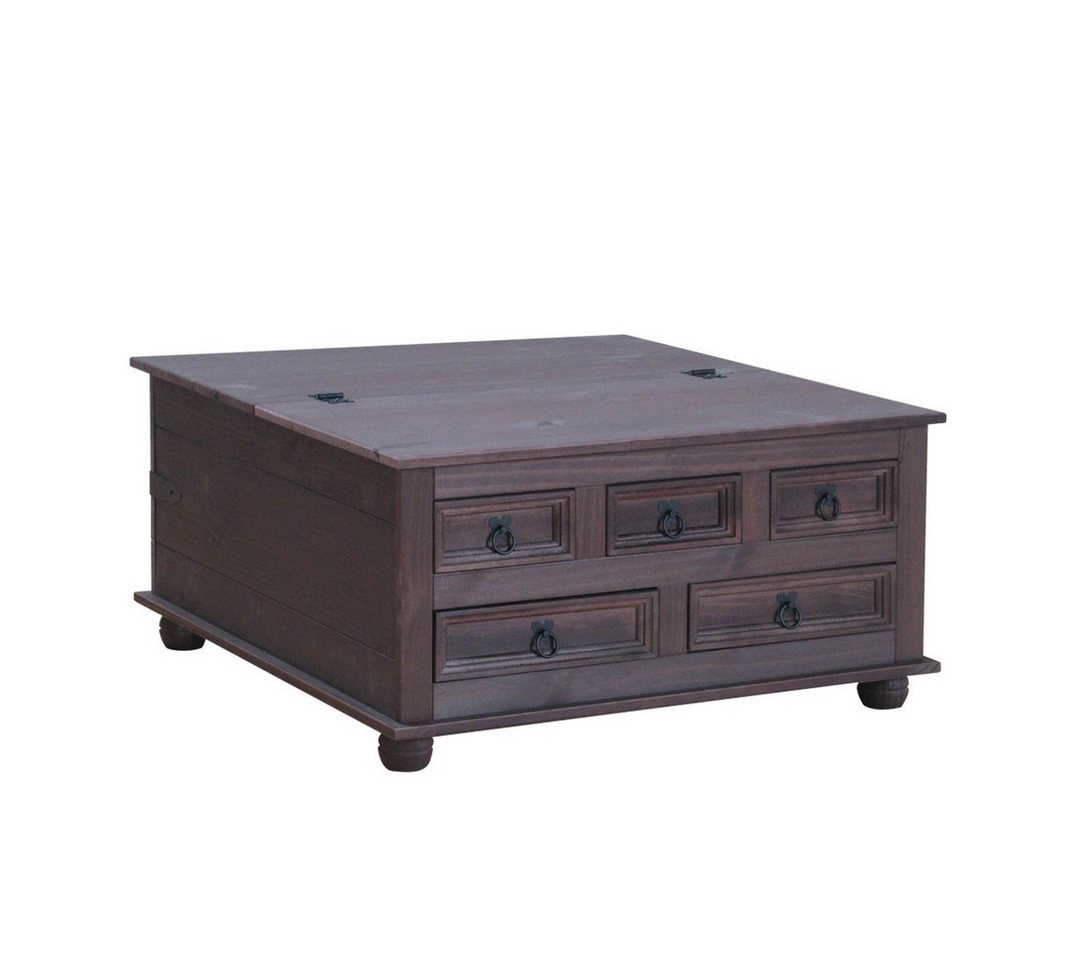 ebuy24 Couchtisch New Mexico Couchtisch mit 5 Schubladen 91x91 braun von ebuy24