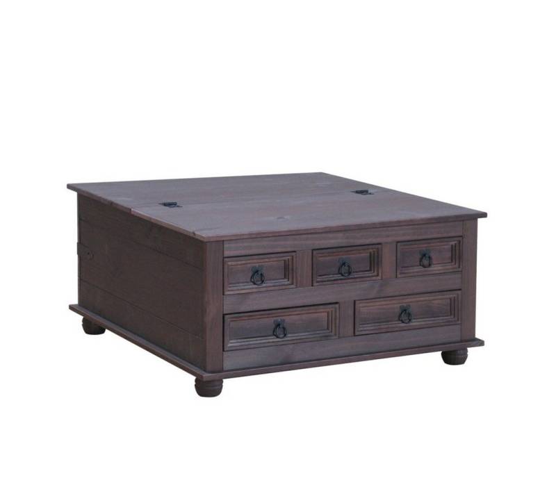ebuy24 Couchtisch New Mexico Couchtisch mit 5 Schubladen 91x91 braun von ebuy24