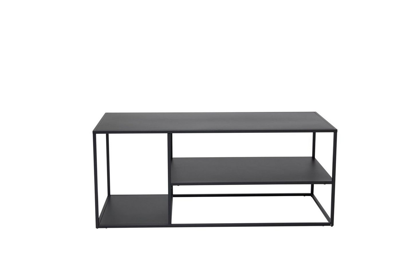 ebuy24 Couchtisch Staal Ecktisch mit Ablage 120x50 cm schwarz. von ebuy24