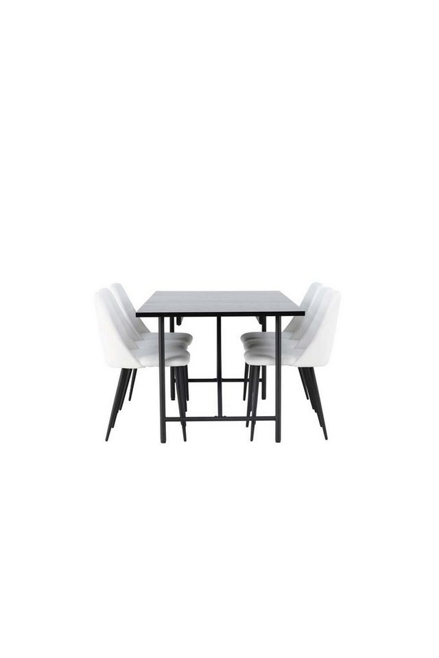 ebuy24 Essgruppe Astrid Essgruppe Tisch schwarz und 6 Night Stühle von ebuy24