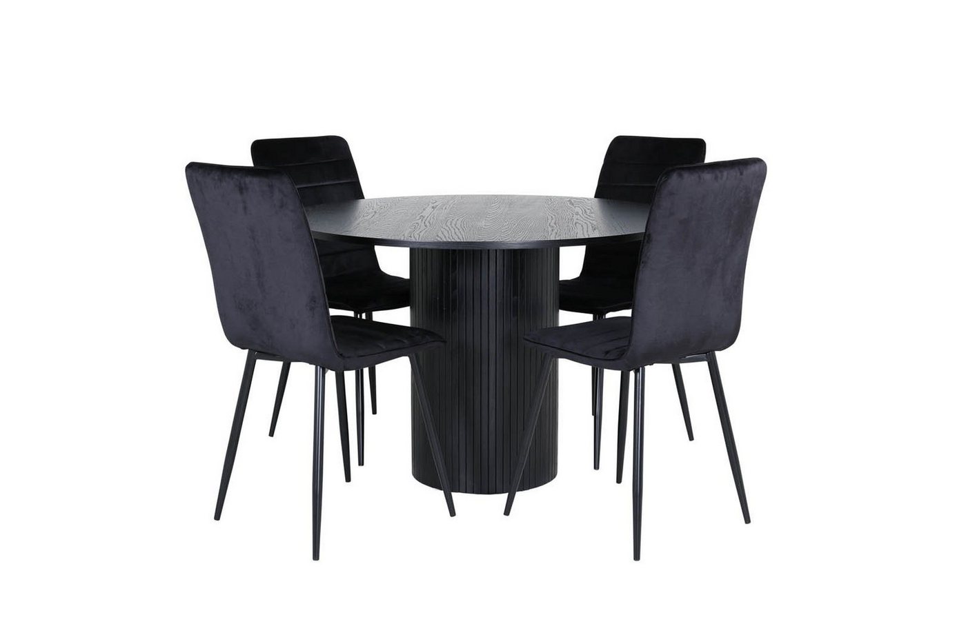 ebuy24 Essgruppe BiancaROBL Essgruppe Esstisch schwarz und 4 Windu, (5-tlg) von ebuy24