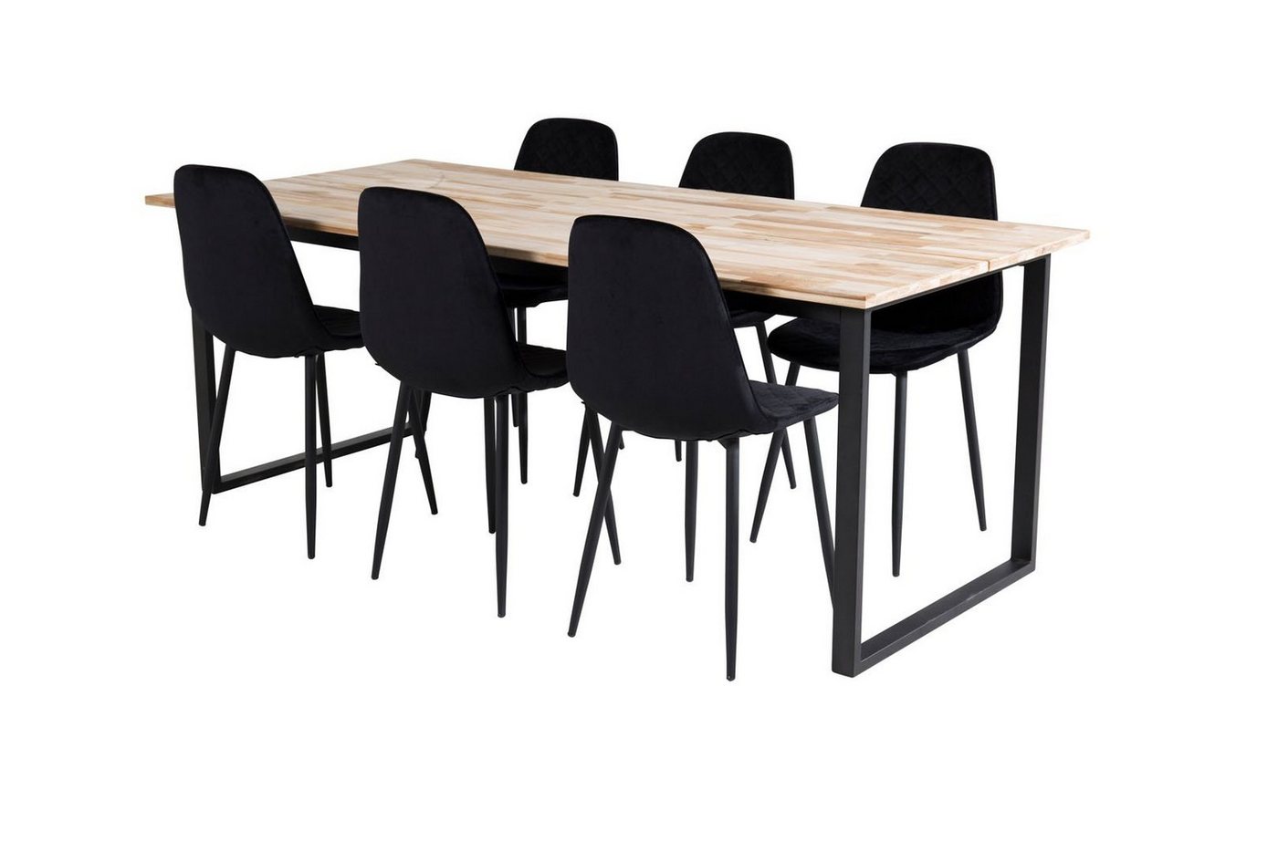 ebuy24 Essgruppe CirebonBL Essgruppe Esstisch Teak und 6 Polar Diam, (7-tlg) von ebuy24