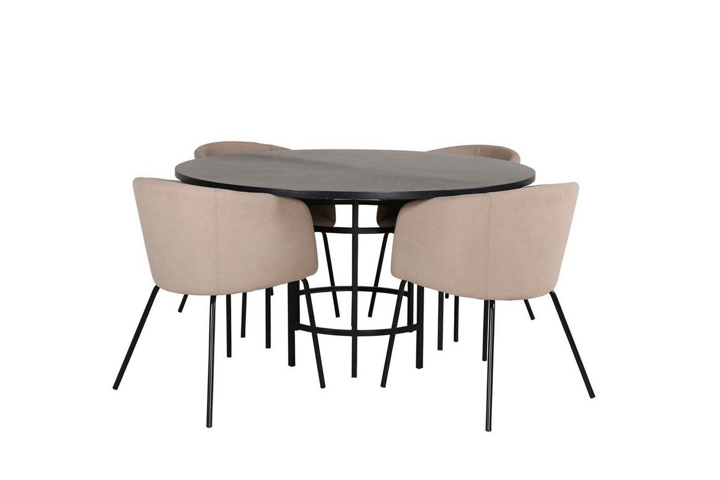 ebuy24 Essgruppe Copenhagen Essgruppe Esstisch braun und 4 Berit Es, (5-tlg) von ebuy24