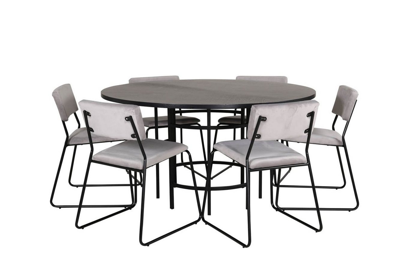 ebuy24 Essgruppe Copenhagen Essgruppe Esstisch braun und 6 Kenth Es, (7-tlg) von ebuy24