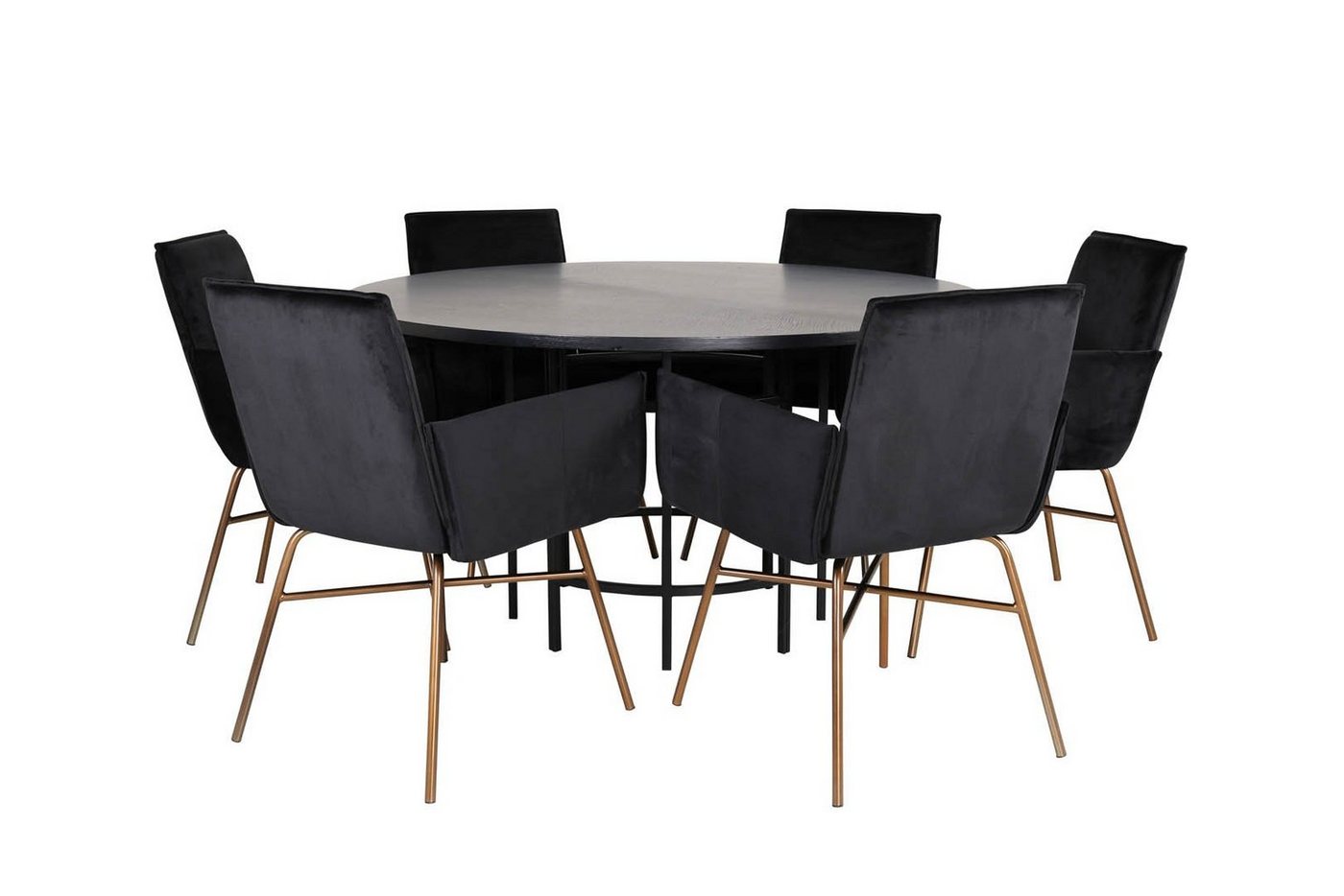 ebuy24 Essgruppe Copenhagen Essgruppe Esstisch braun und 6 Pippi Es, (7-tlg) von ebuy24