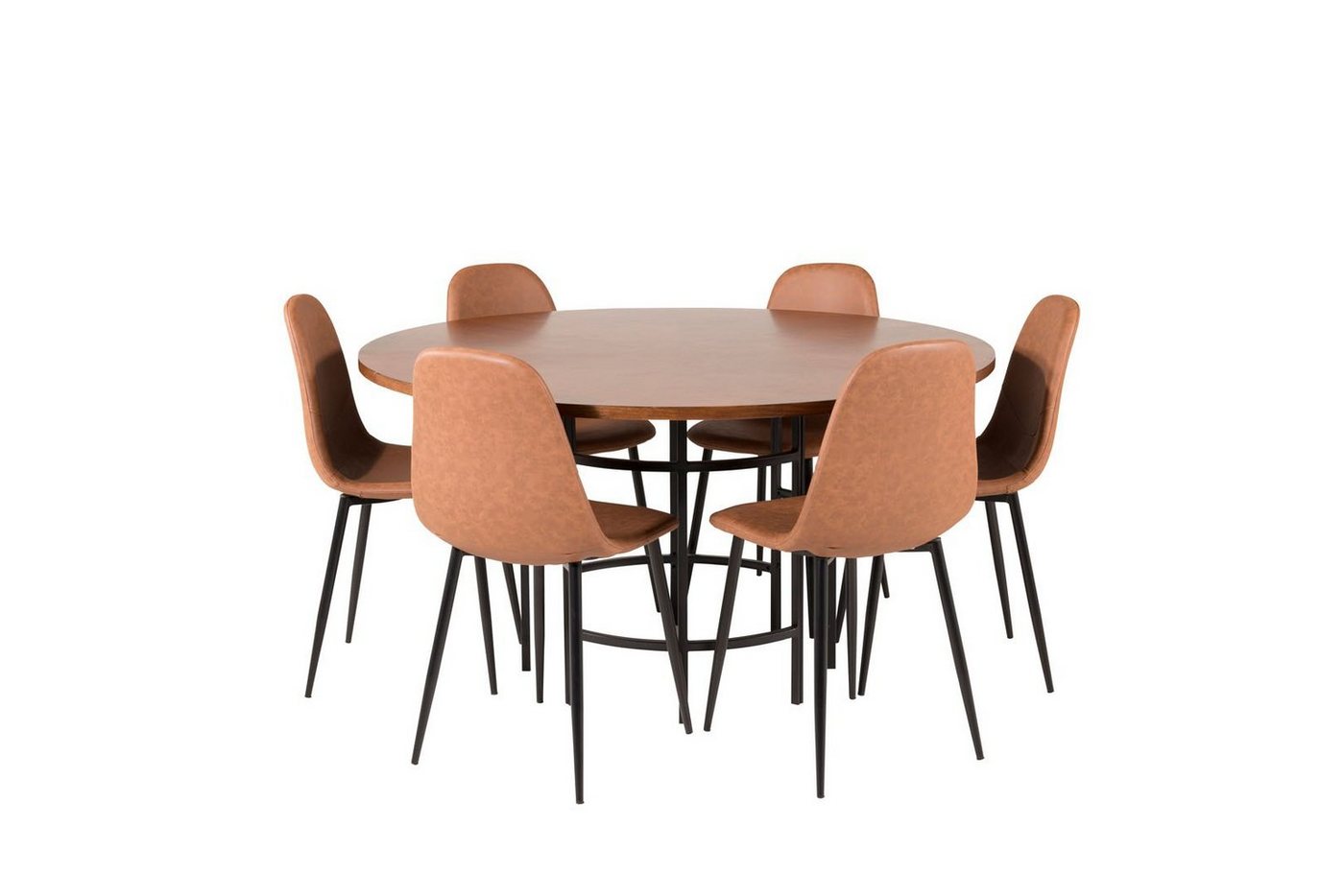 ebuy24 Essgruppe Copenhagen Essgruppe Esstisch braun und 6 Polar Es, (7-tlg) von ebuy24