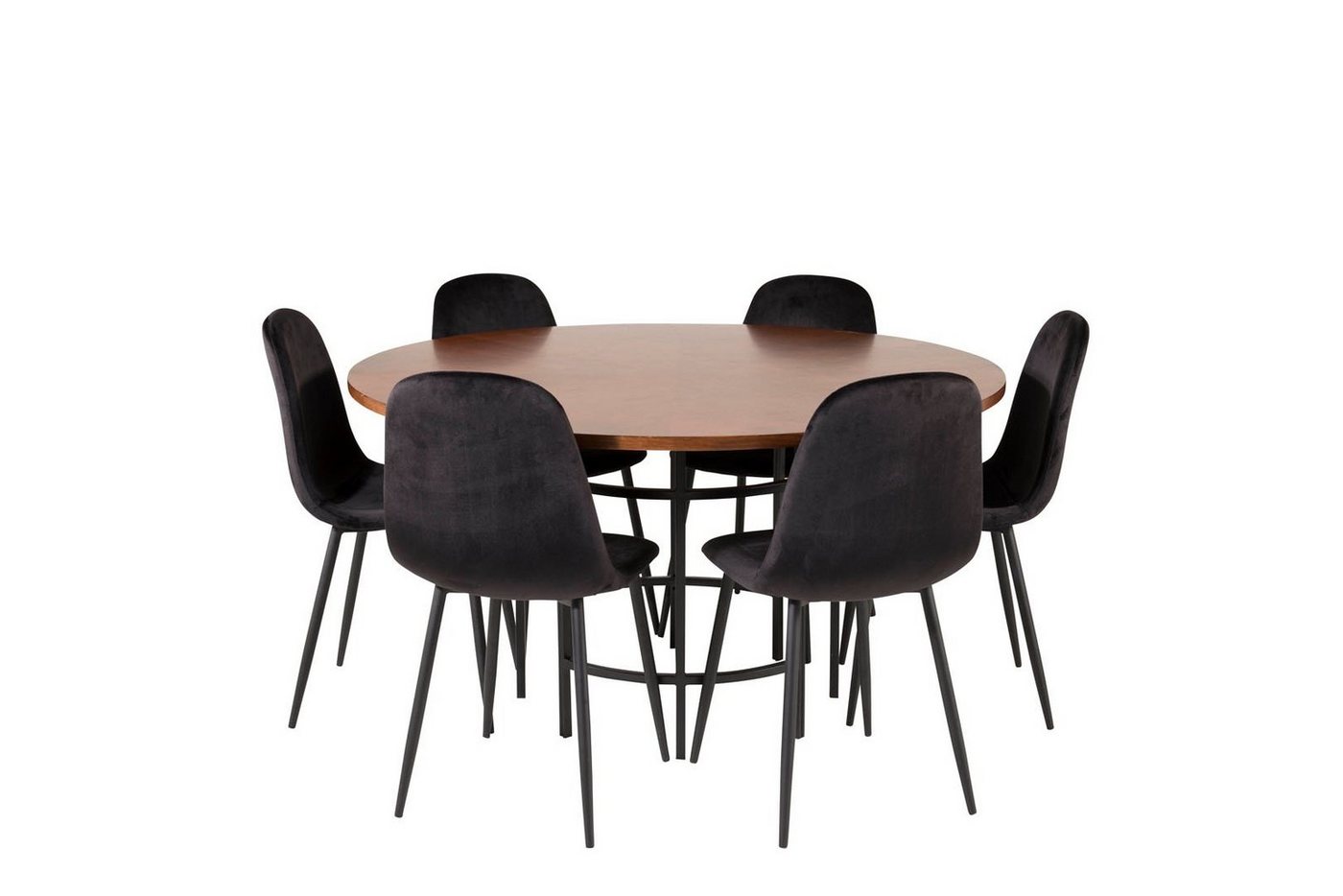 ebuy24 Essgruppe Copenhagen Essgruppe Esstisch braun und 6 Polar Es, (7-tlg) von ebuy24