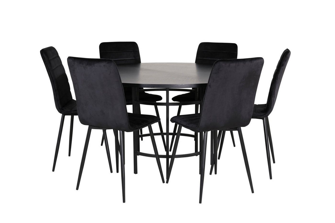 ebuy24 Essgruppe Copenhagen Essgruppe Esstisch braun und 6 Windu Ly, (7-tlg) von ebuy24